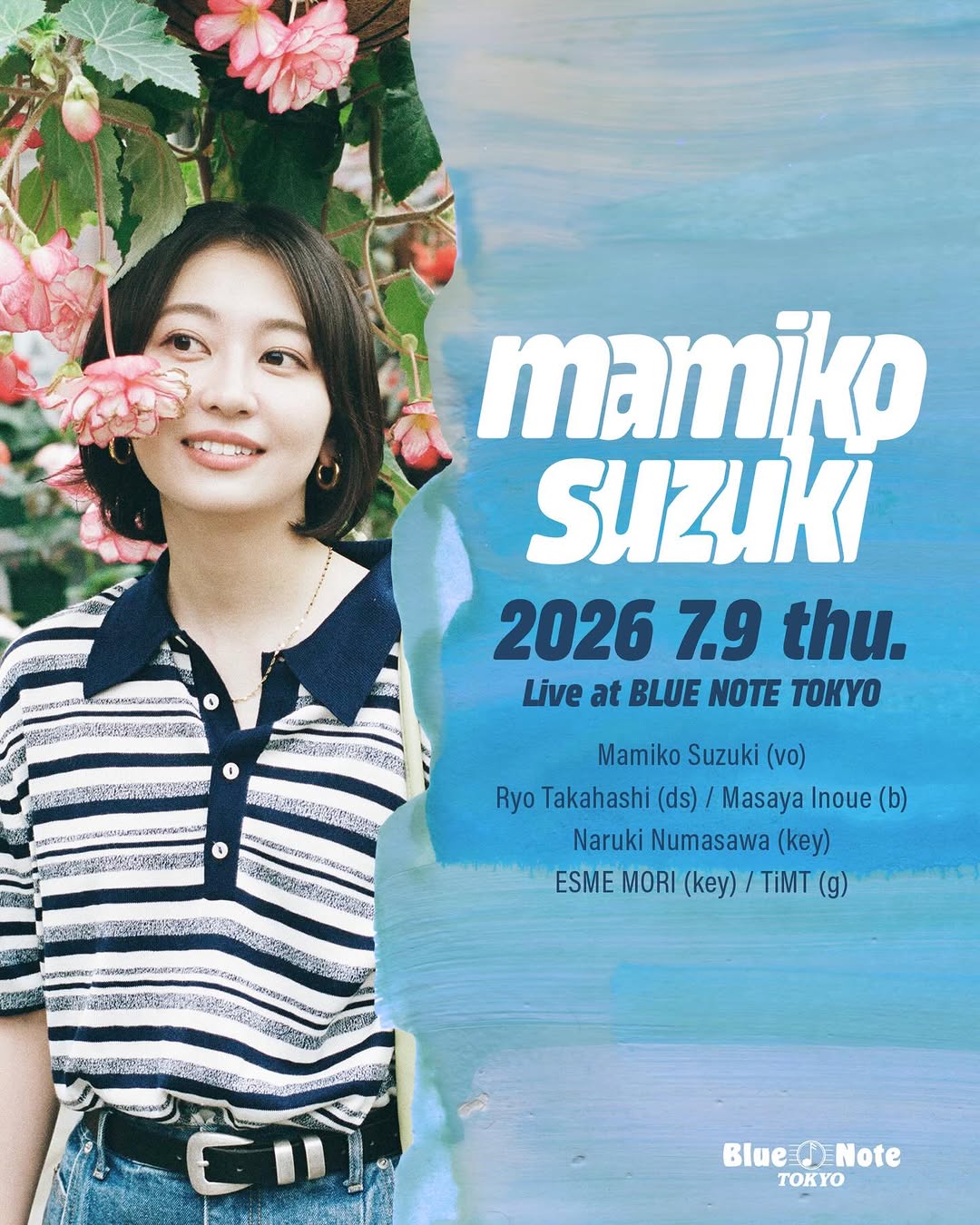 suzuki mamiko / Blue. LP アナログ盤 MAMIKO SUZUKI One-Man Live at Blue Note — Jul 9, 2026