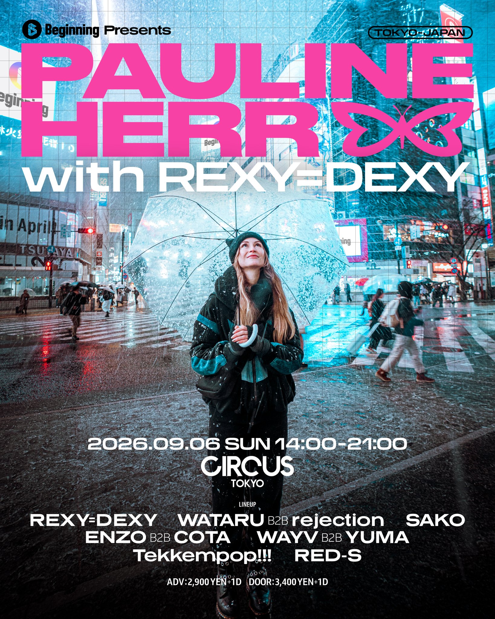 Beginning presents Pauline Herr with REXY=DEXY at CIRCUS