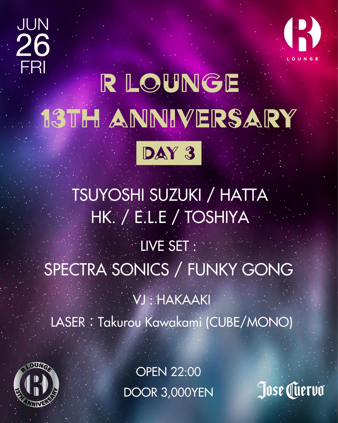 【最新】フューチャーステージ トータルワークスR R Lounge 13TH ANNIVERSARY -DAY3- 6F（R Lounge） — 2026年6月26日