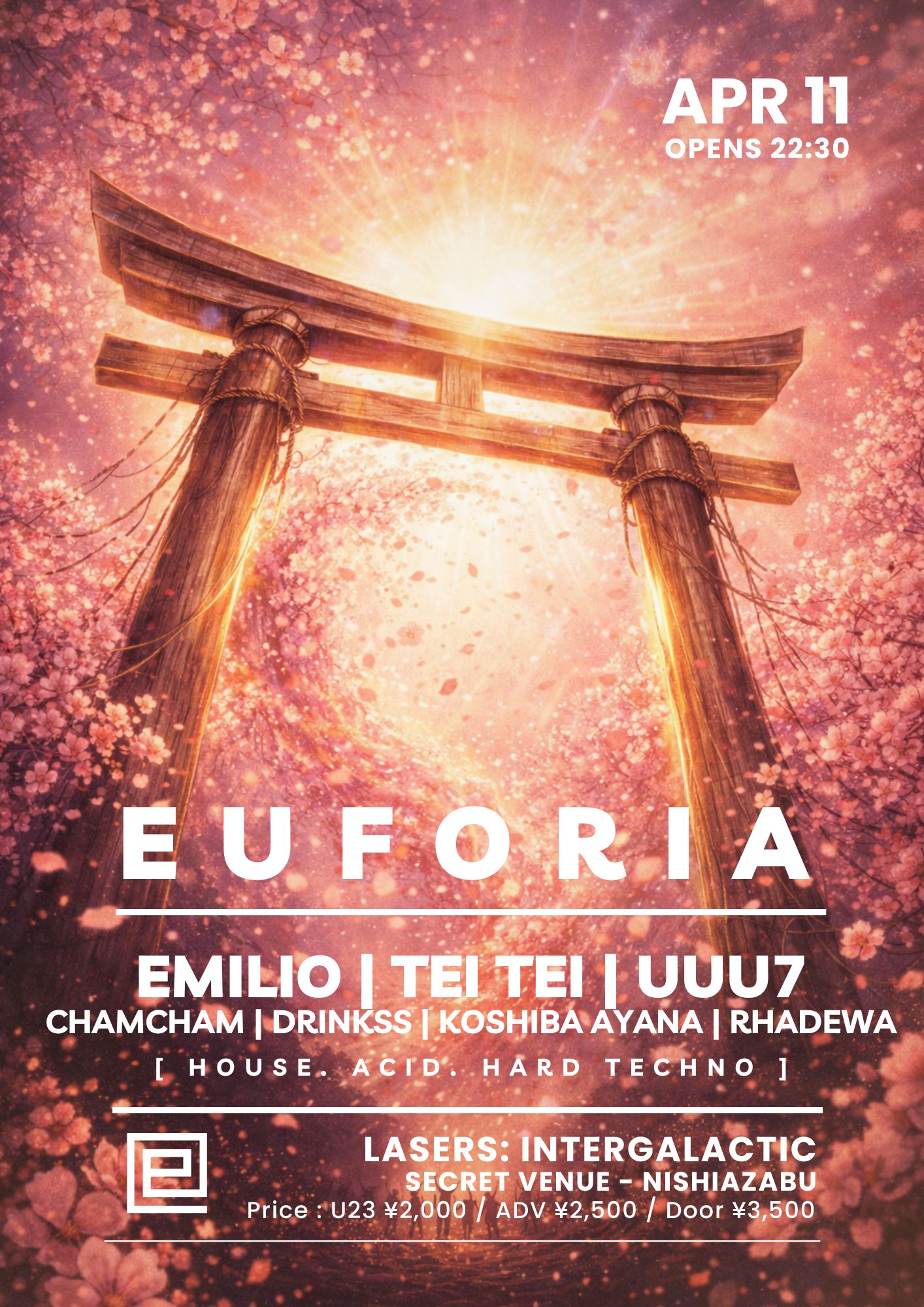 EUFORIA RAVE: SAKURA FALL - HARD TECHNO . ACID . HOUSE