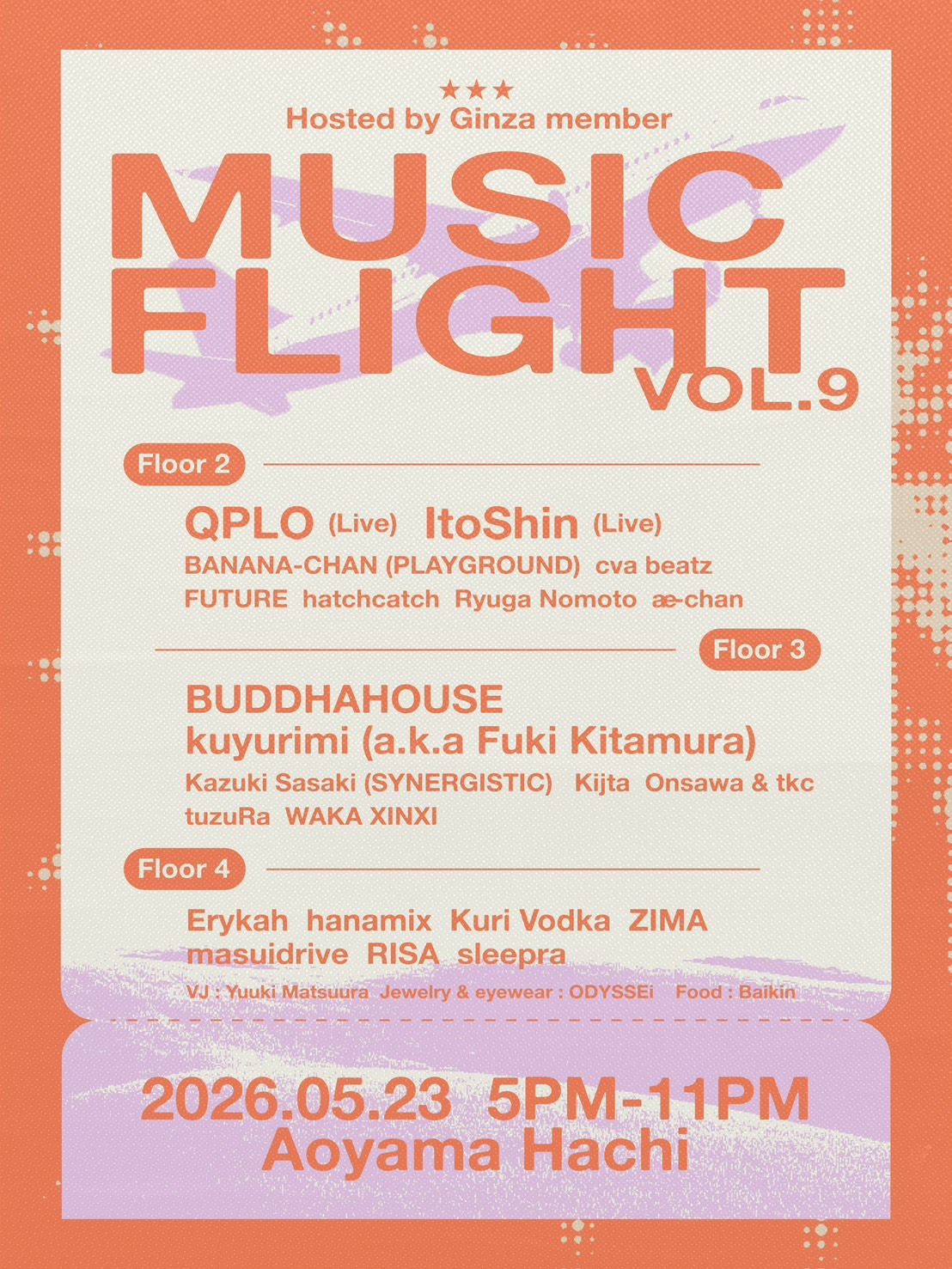 Music Flight vol. 9 at Aoyama Hachi — May 23, 2026